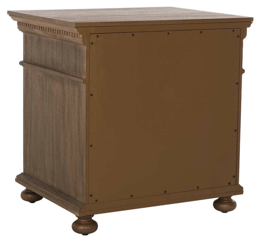 Brown 3 Drawer Nightstand U66699